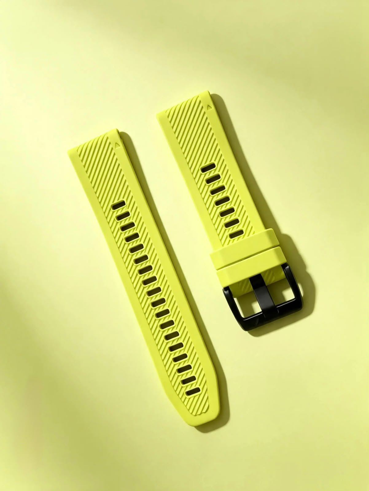 PULSO  QUICKFIT VERDE LIMA TEXTURA LINEAL 22 MM